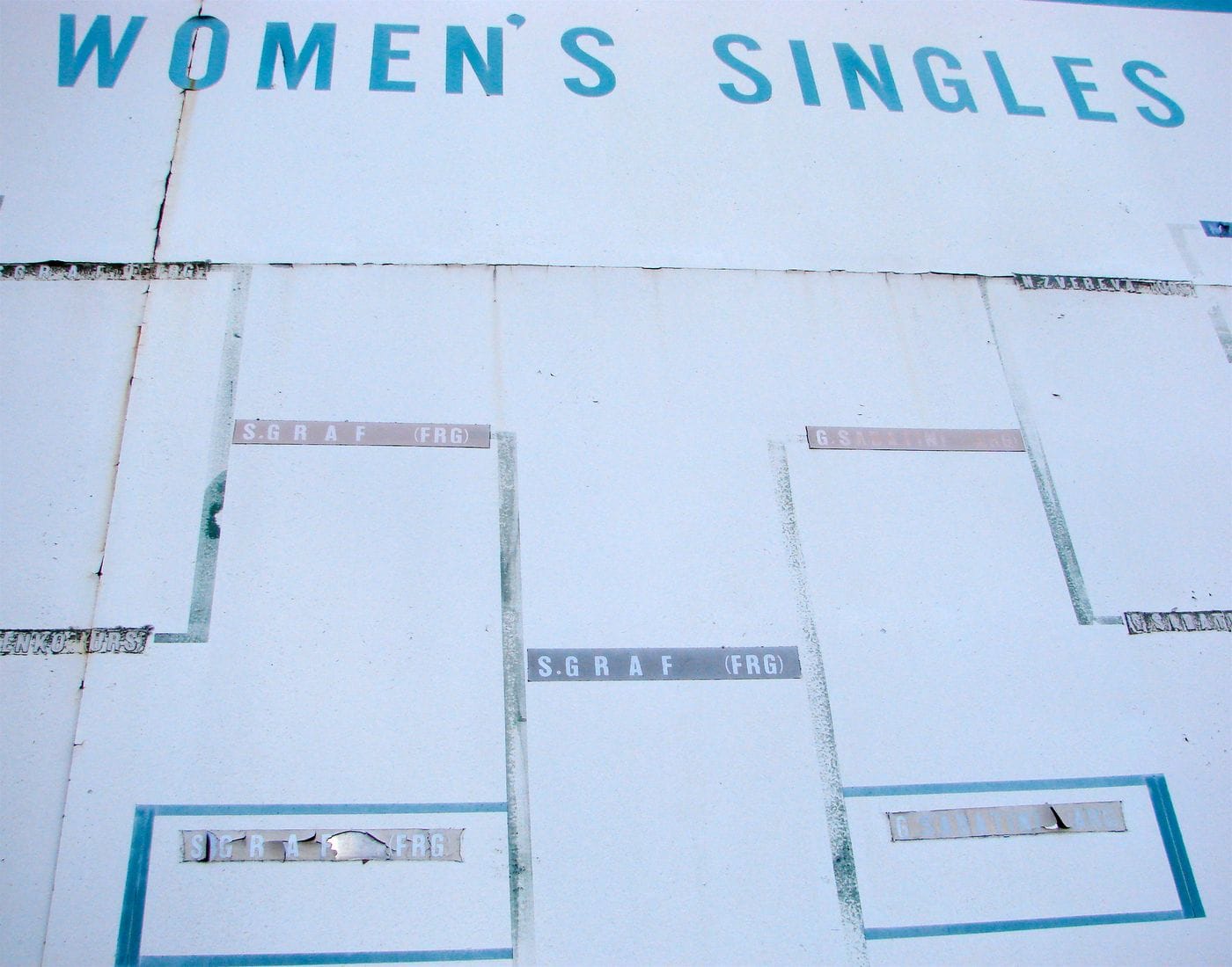 Placar físico da final feminina de tênis em Seul, 1988