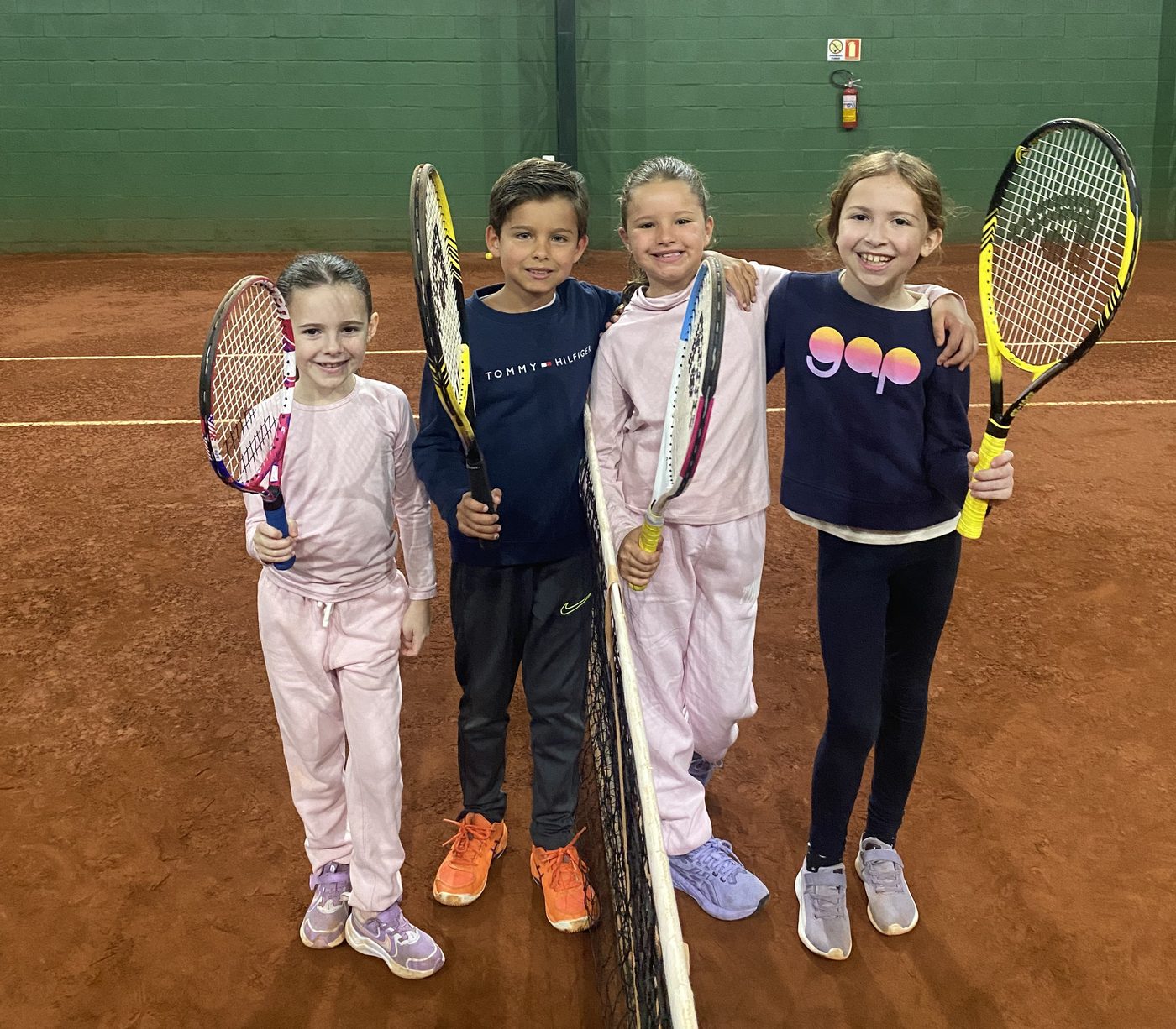 Turma de tênis infantil na Ghisleni Academy